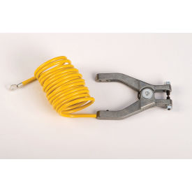 10' Coil Insulated Antistatic Wire Hand Clamp with 1/4" Terminal