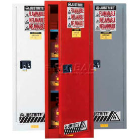 36 Gallon 1 Door Manual Slimline Paint & Ink Cabinet 23-1/4"W x 18"D x 65"H Red