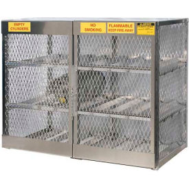 Horizontal, 12 Cylinder, Aluminum Storage Cabinet, 60"W x 32"D x 49-1/2"H, Manual Close