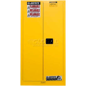 Drum Cabinet 55 Gal Capacity Vertical Self Close Hazmat Flammable w/ Drum Support