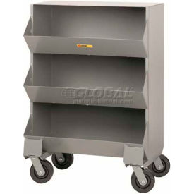Heavy Duty Steel Mobile Storage Bins, 3 Openings, 32"L x 20"W x 45-1/2"H