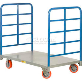 Double End Rack Platform Truck, 6" Poly Wheels, 3600 lb. Capacity 60" x 24" Deck