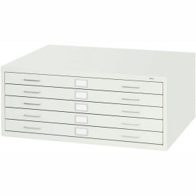 5 Drawer Blueprint Flat File Cabinet, 40-1/2W, White