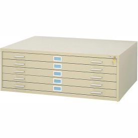 5 Drawer Blueprint Flat File Cabinet, 46-1/2W, Tropic Sand