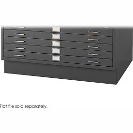 Closed Flat File Cabinet Base for 4996 and 4986, 46-3/8"W, Black