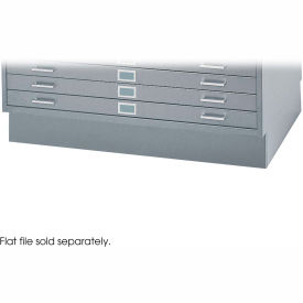 Closed Flat File Cabinet Base For 4996 and 4986, 46-3/8"W, Gray