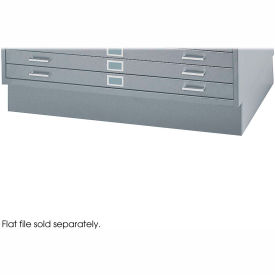 Closed Flat File Cabinet Base For 4998, 53-1/2"W, Gray
