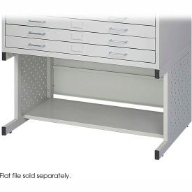 Facil High Flat File Cabinet Base, Small, 40-1/4"W, Gray