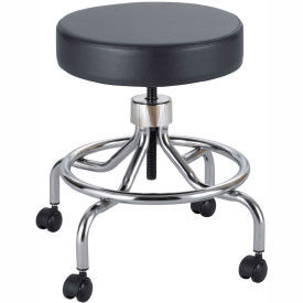 Lab Stool - Vinyl - Screw Lift - 25"H - Black
