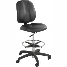 Apprentice II Office Stool - Vinyl - Extended Height - Black