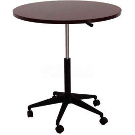 Round Mobile Table - 32" - Mahogany