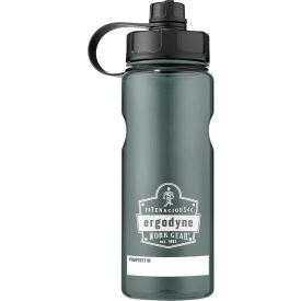 Plastic Wide Mouth Water Bottle, 1 Liter, Black