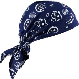 Chill-Its Evap. Cooling Triangle Hat with Built-In Cooling Towel, Navy Western