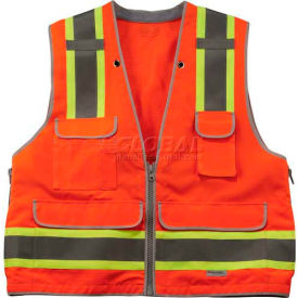 Class 2 Heavy-Duty Surveyors Vest, S/M, Orange, 21453