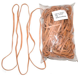 Large Rubber Bands, 1/4"W x 14" Circumference, Crepe, Approximately 45 Bands