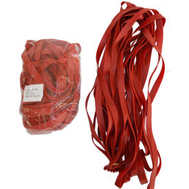 Heavy Duty Rubber Bands, 3/4"W x 92" Circumference, Red, 12 Bands