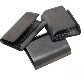 Snap On Serrated Polyester Strapping Seals, 3/4" Strap Width, Silver, Pack of 1000