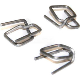 Regular Duty Cord Strapping Wire Buckles, 1/2" Strap Width, Silver, Pack of 1000