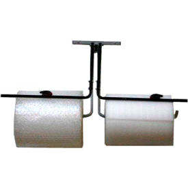 Double Arm Bubble/Foam/Poly Dispenser Wall Mount w/ Slide Cutter, 51"L x 28"W x 4"H