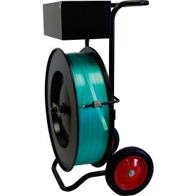 Premium Strapping Dispenser with Break Arm, 25"L x 38"H, Black