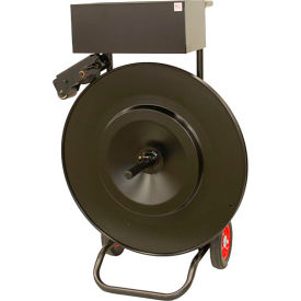 Ribbon Wound Dispenser for 3/4" To 1-1/4" Strap Width, 25"L x 28"H, Black