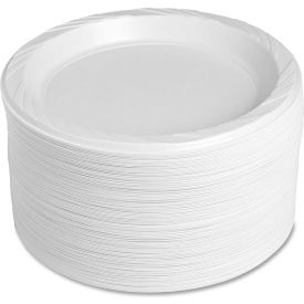 Plastic Plates, 9" Diameter, White 125/Pack