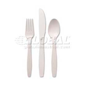 Teaspoons, Polystyrene, White, 1000/Carton