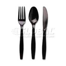 Spoons, Plastic, Black, 1000/Carton