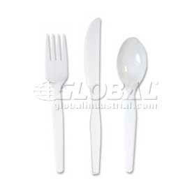 Forks, Plastic, White, 1000/Carton
