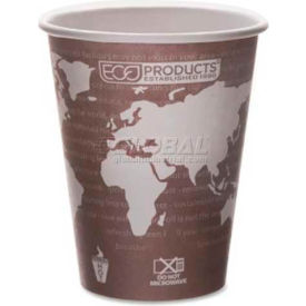 World Art Renewable Resource Hot Drink Cups, 8 oz, Plum, 50/Pack, 20 Packs/Carton