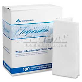 Dinner Napkins, White, 17"W x 17"D, 400/Carton