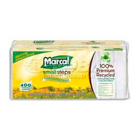 Lunch Napkins, 12-1/2"W x 11-1/4"D, White, 400/Pack