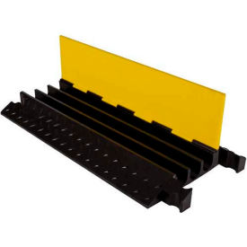 Cable Protector 3-Channel Lineal, Yellow/Black