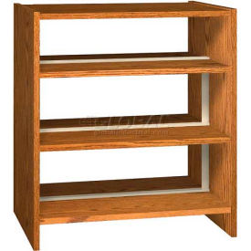 42" Double Face Shelving Base - 37"W x 24"D x 40-7/8"H Oiled Cherry