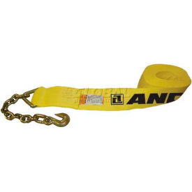 4" x 30' Winch Strap with Chain Anchor