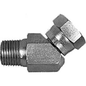 Pipe Swivel To Male Pipe 45° Elbow, 1/4-18 NPSM Nut, 1/4-18 Male NPT-Min Qty 17