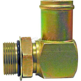 90 Degree Straight Thread Hose Connector, 1" Male SAE Thread, 1-1/4" Hose ID - Min Qty 3