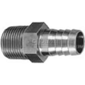 Suction Hose Barbed Adapter, 1-1/4" Male Npt X 1-1/4" Hose Barb - Min Qty 4