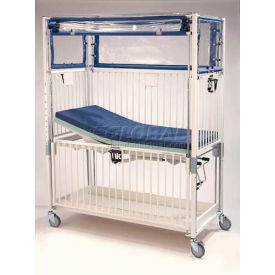 NK Medical Child ICU Klimer Crib, 30"W x 60"L x 78"H, Flat Deck, Epoxy