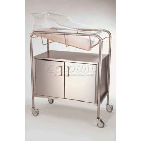 Bassinet with Closed Cabinet, 31"L x 17-1/2"W x 37-3/4"H, Stainless Steel