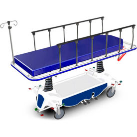 Hydraulic Transport Stretcher NK8002, 4" Mattress, 8" Locking Casters