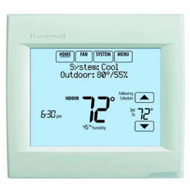 VisionPRO 8000 Thermostat with Redlink for heat pump or conventional systems. Includes IAQ Contacts in White color.