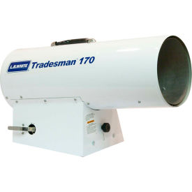 Portable Forced Air Gas Heater, Three Trial Ignition, 120V, 170000 BTU