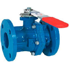 Ball Valve, Flanged, 3", Epoxy Coated Cast Iron