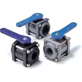 Ball Valve, True Union, Epdm, Schedule 80, 1-1/2", PVC