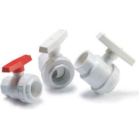 Ball Valve, Single Union, Epdm, Schd 80, Socket, 1-1/2", Pvc