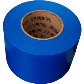 Heat Shrink Tape, 4"W x 180'L, 9 Mil, Blue