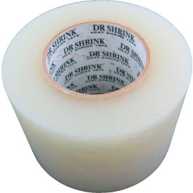 Heat Shrink Tape, 4"W x 180'L, 9 Mil, Clear