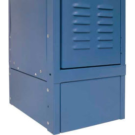 Steel Locker Accessory, Closed Side Base 15"D x 6"H Marine Blue