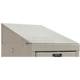 Individual Slope Top Steel Locker Accessory - 12"W x 12"D x 4"H - Tan